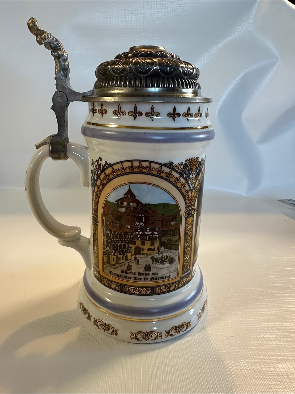 German Ltd Edition Beer Stein -Rastal 1990 - Pewter Lid ‘die grosser deutschen’